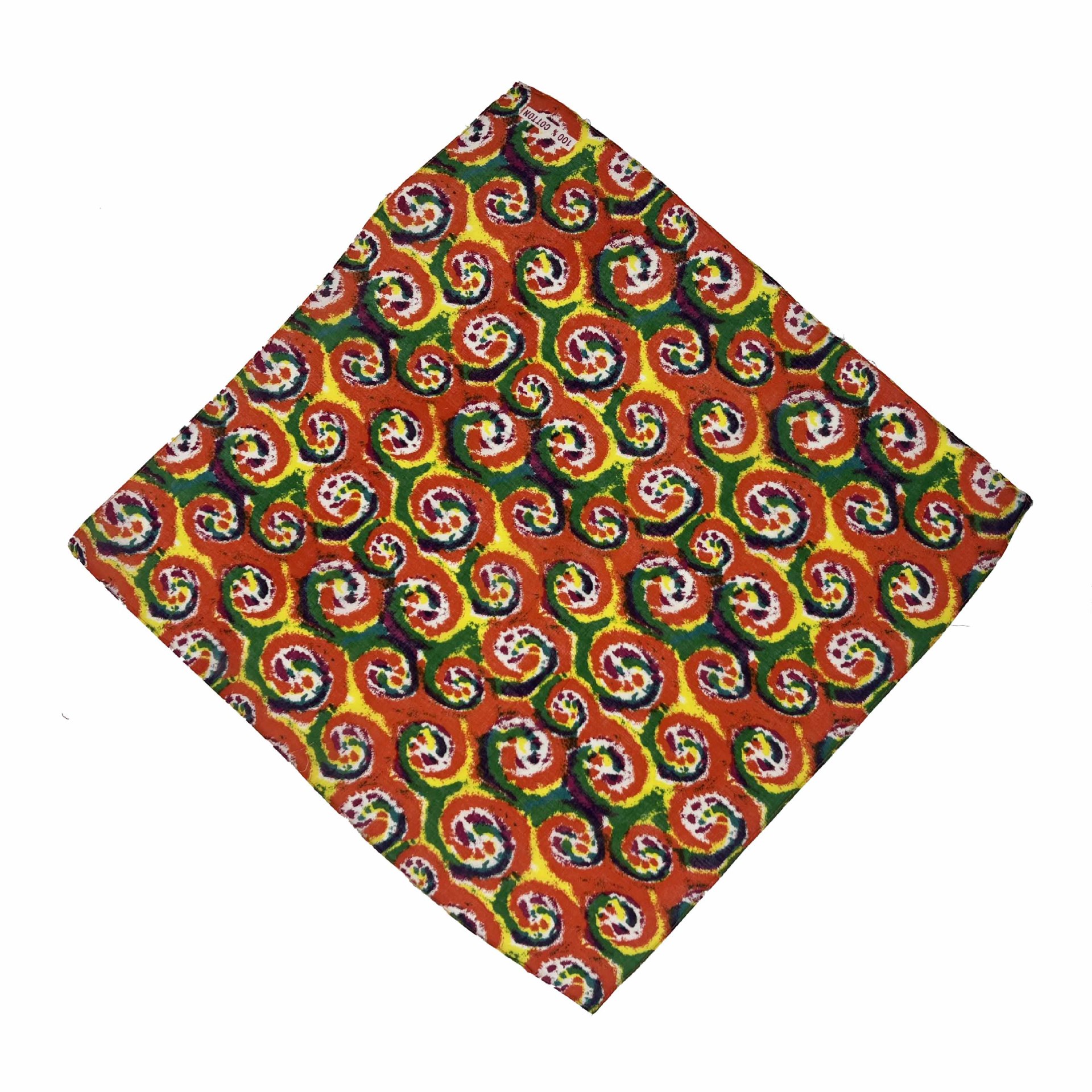 Trendy hiphop headscarf, West coast colorful seven-color striped vortex all-cotton square towel in stock wholesale Application Scenario