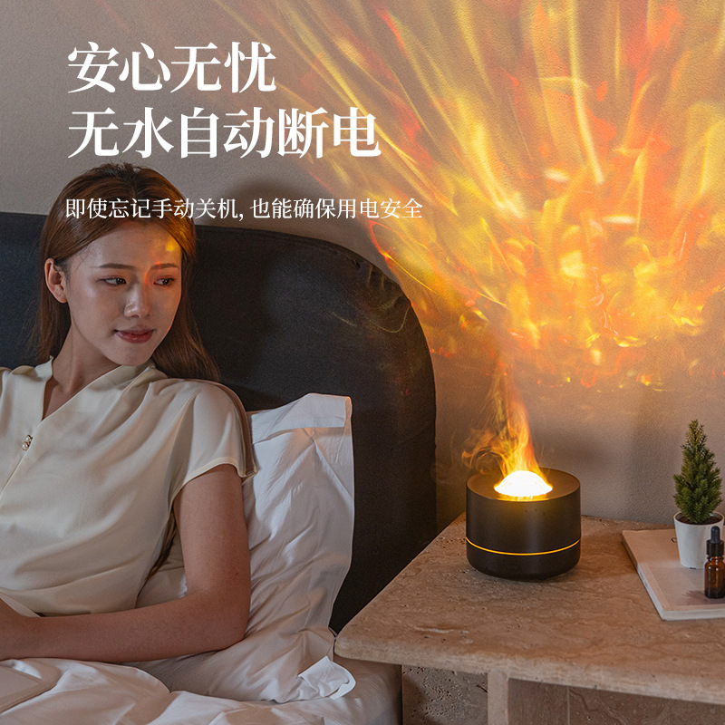 2025新款星空投影香薰机礼物USB插电大雾量七彩浪漫氛围灯加湿器产品图