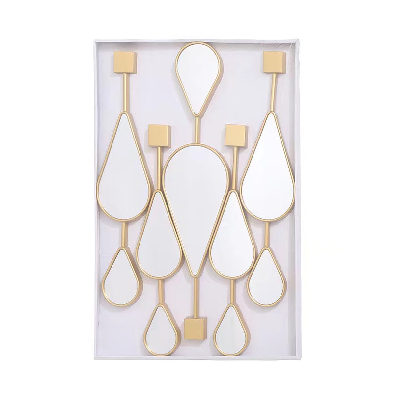 5 creative water-drop mirrors for modern entrance decoration, living room hanging mirrors, dining room wall background hanging decorations, Amazon Item Picture