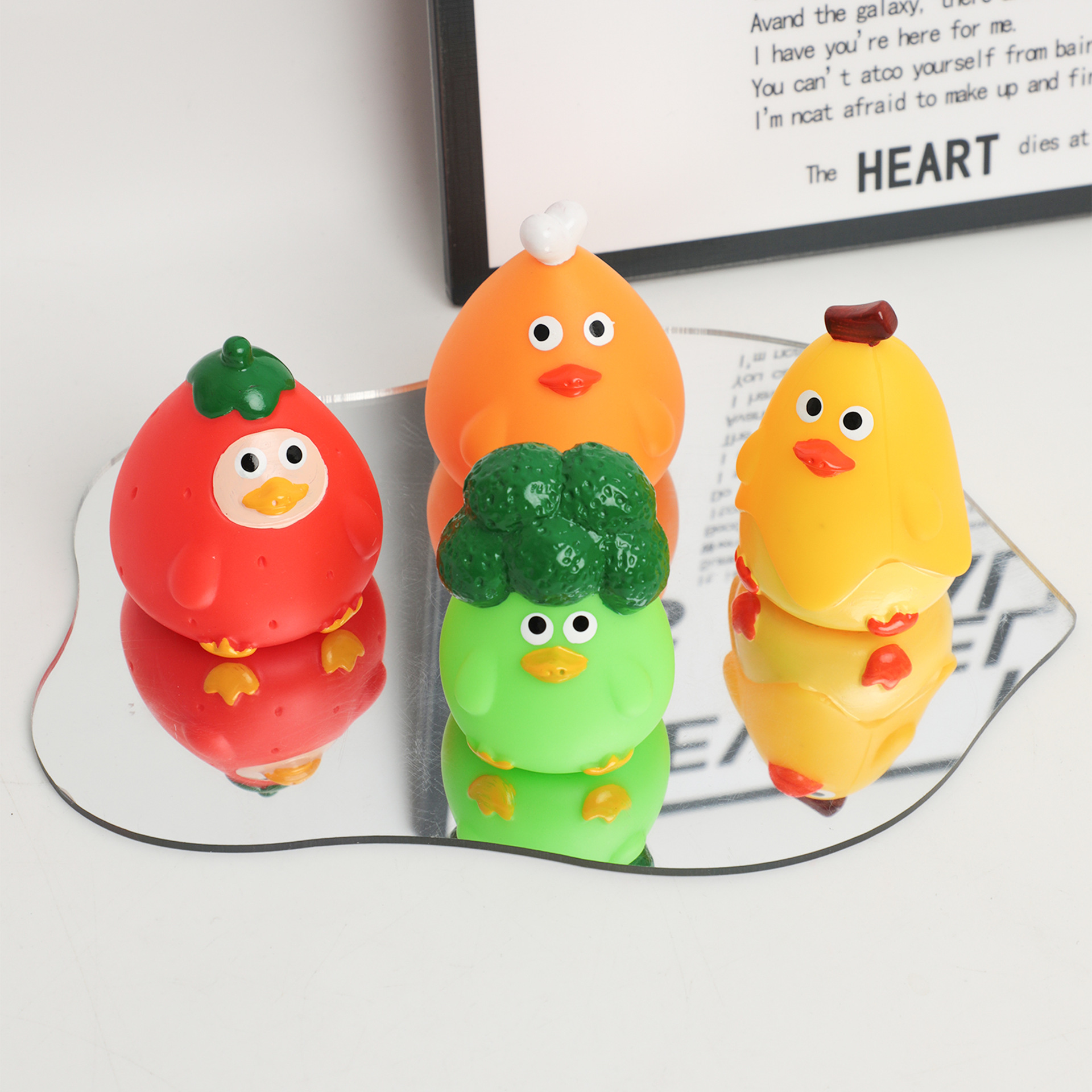 创意可爱发声蔬菜尖叫鸡玩具儿童戏水宝宝抓握捏捏叫洗澡玩具批发