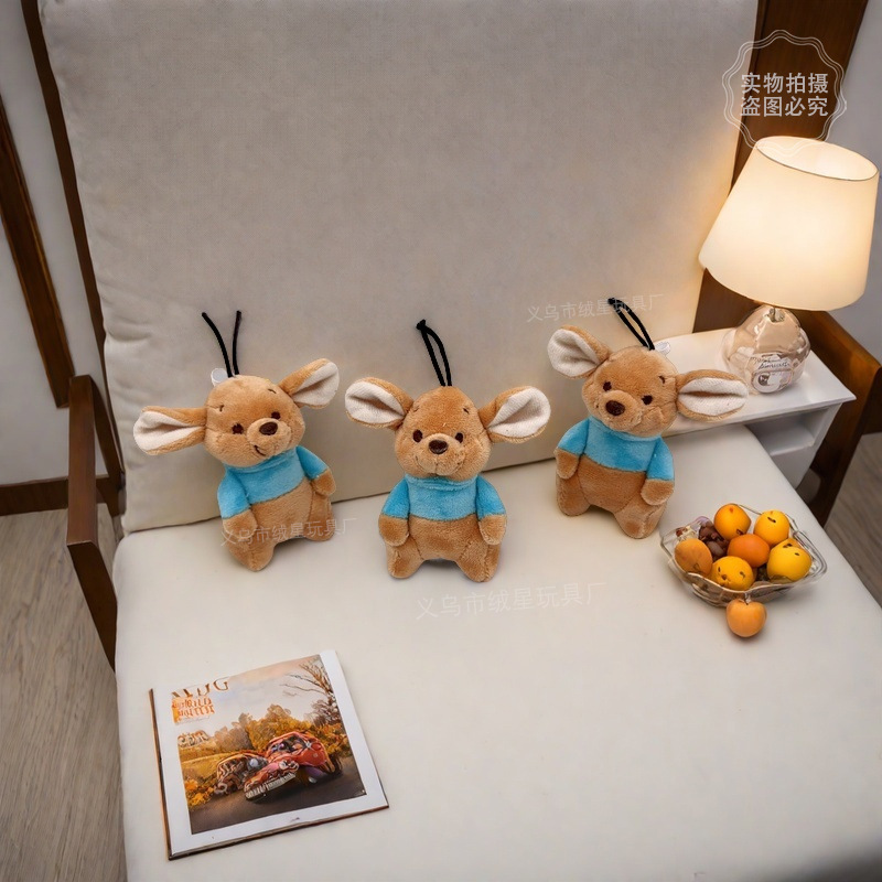 网红袋鼠可爱东迪小豆公仔挂件百亩花园毛绒玩偶包包装饰娃娃批发