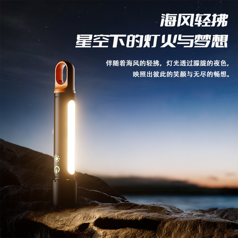 The new cross-border white laser dual-source flashlight Type-C is rechargeable, retractable, zooming and long-range flashlight details Picture