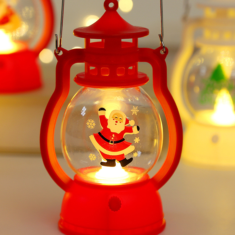 New Christmas oil lamps, children's Christmas Eve gifts, kindergarten gifts, hand-held night lights, window display items, hanging items wholesale Specification image