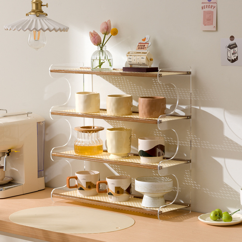 家用多功能简约桌面杯架置物架茶杯水杯咖啡杯茶具收纳