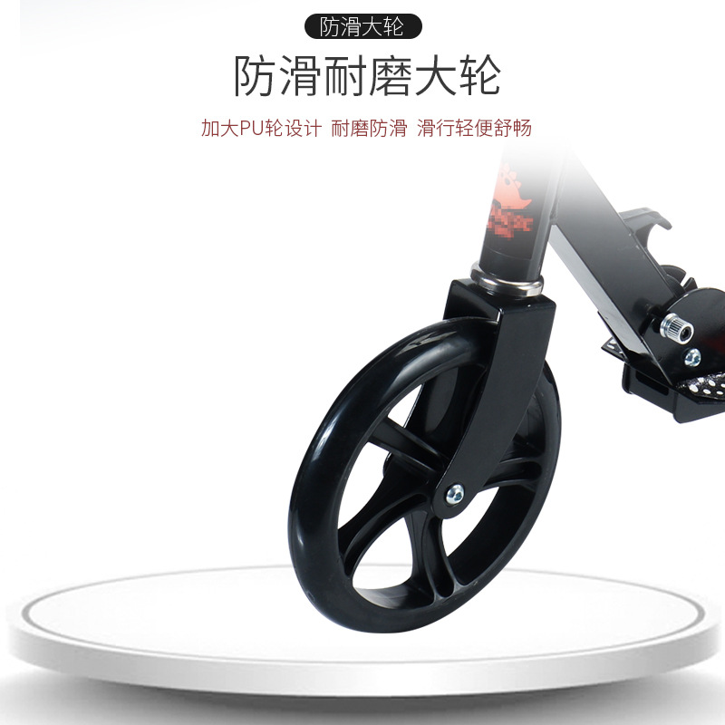 工厂青少年上下班校园代步车可折叠单脚两轮滑行车成人儿童滑板车细节图