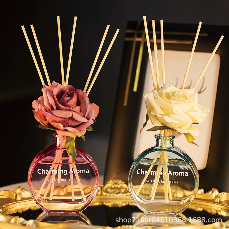 Flameless rattan aromatherapy with dried flowers, hotel perfume, home bedroom and living room perfume, display item, fresh air 100ml Specification image