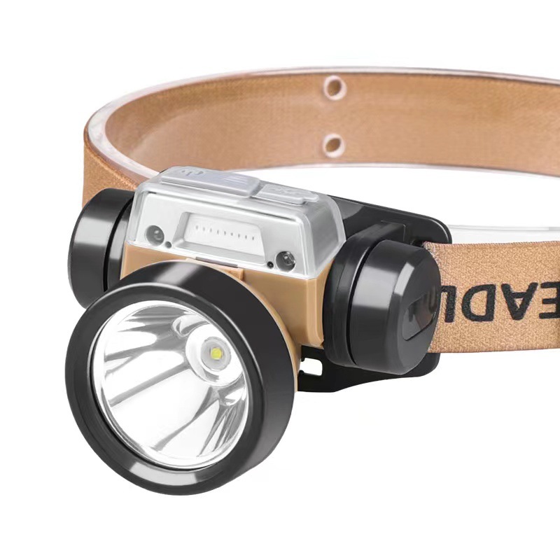 新款跨境XPG强光感应头灯 USB充电 LED 红光警示户外露营钓鱼头灯白底实物图