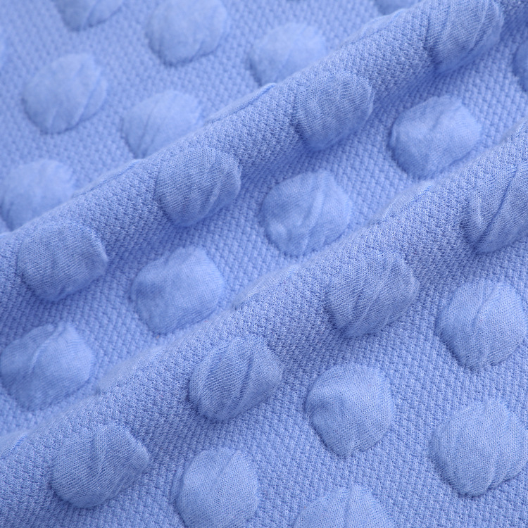 In stock: 320g jacquard air layer knitted baby clothing fabric, super soft one-piece garment, elastic skin-friendly fabric