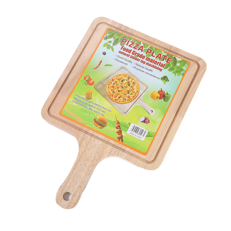 Cross-border cutting boards, rubber wood cutting boards, cutting boards, household kitchen cutting boards, fruit cutting rolling boards, pizza trays wholesale Item Picture