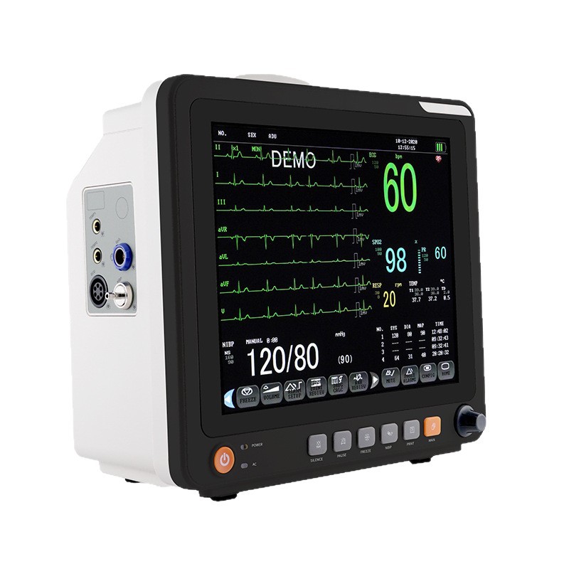 Cross-border exclusive PM12B multi-parameter medical home monitor, portable electrocardiogram monitor for 24-hour monitoring Item Picture