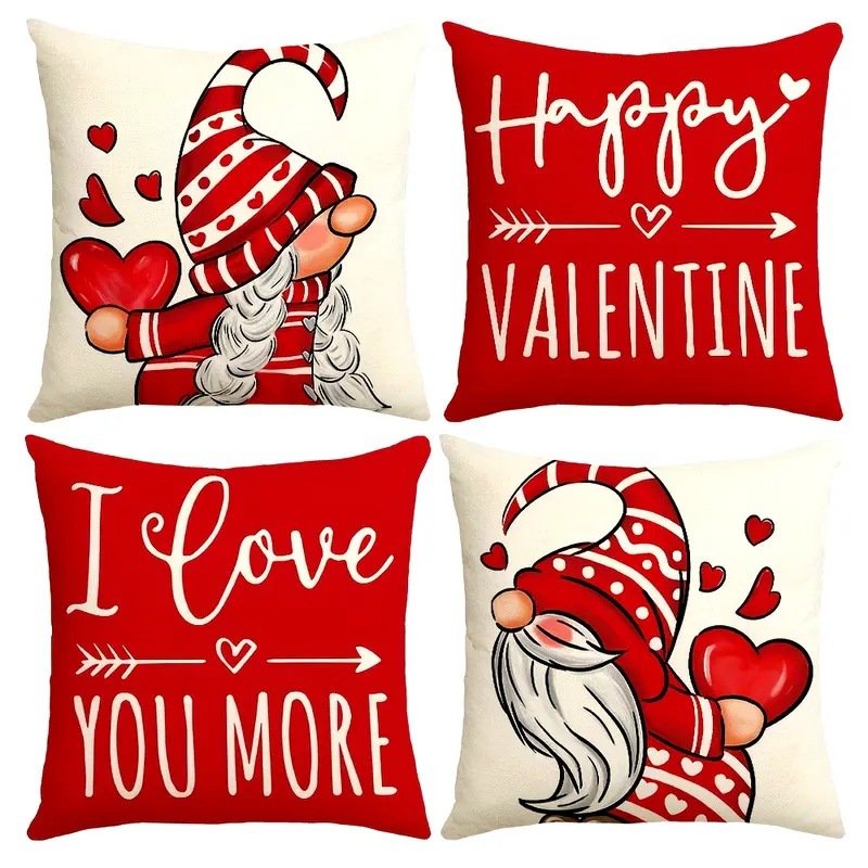 Cross-border InS-style foreign trade best-selling romantic heart-shaped love Valentine's Day pillowcase for living room, sofa and bedroom decoration Item Picture
