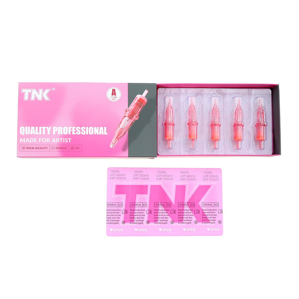 Electric current meter needle, tattoo needle, wild line eyebrow, pink one-piece needle, 5-piece set, tattoo equipment, beauty tools wholesale Item Picture
