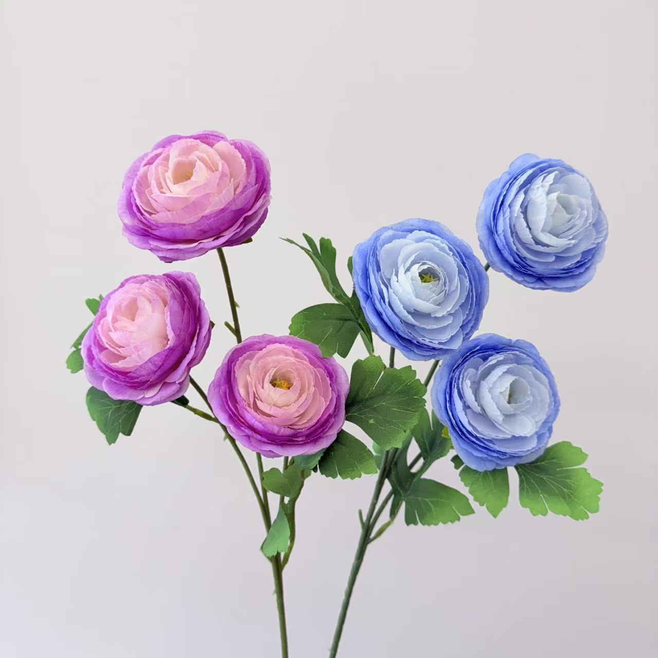 渐变3头千层露莲仿真花茶玫洋牡丹花艺软装假花千层牡丹厂家批发