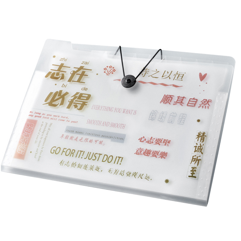 A4 plastic organ bag, file bag, large-capacity test paper storage book, information book classification, multi-layer briefcase storage clip Item Picture