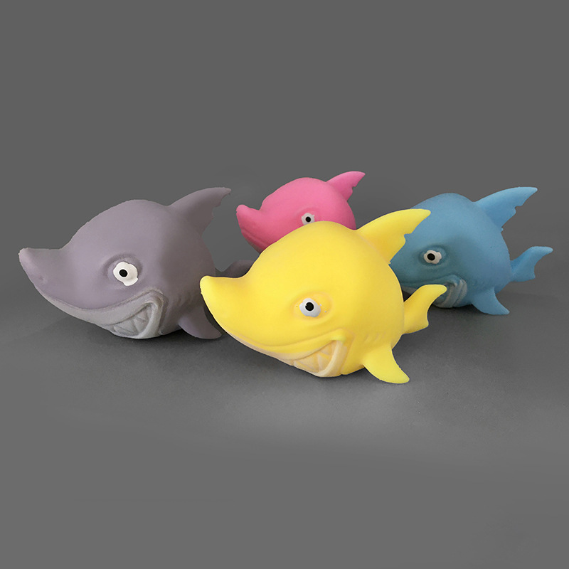 Cross-border source shark TPR soft rubber release soft and cute cartoon shark flour Kneading fun street stall stress-relieving toys