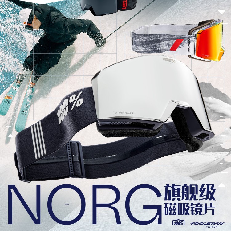 【BERTON OUTDOOR】新款100百分百NORG旗舰级雪镜磁吸兼容眼镜滑雪户外运动骑行防雾