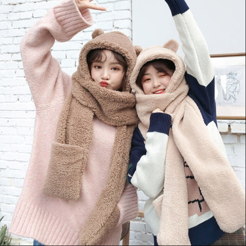 手套帽子围巾/围巾帽子三件套/手套围脖帽子/手套/帽子围巾手套套装产品图