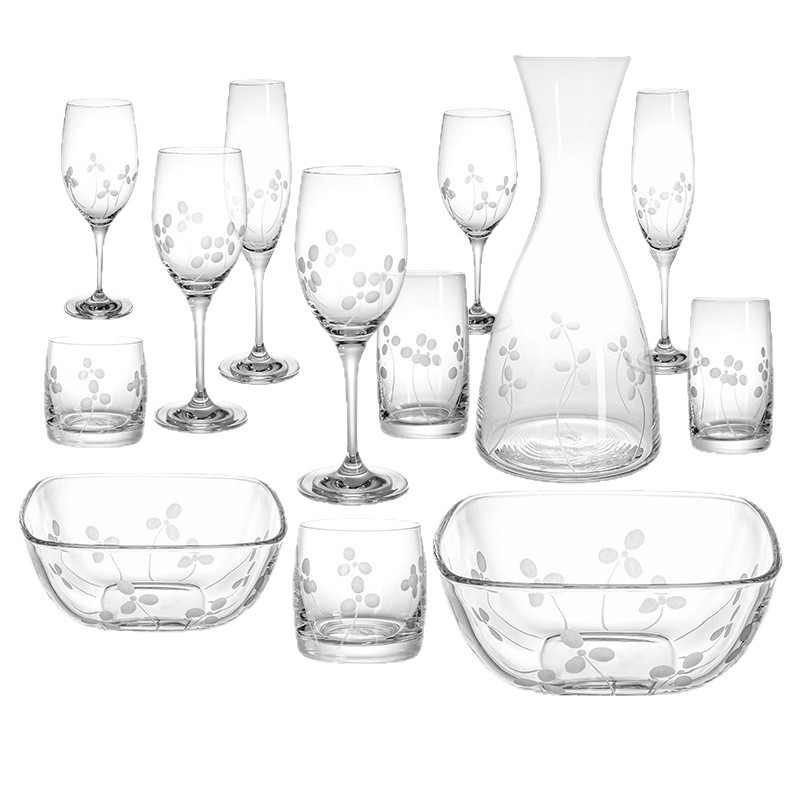 Imported set of Czech Crystalex crystal cups, high-end products, wine glass gifts, household water cup sets for gifting Item Picture