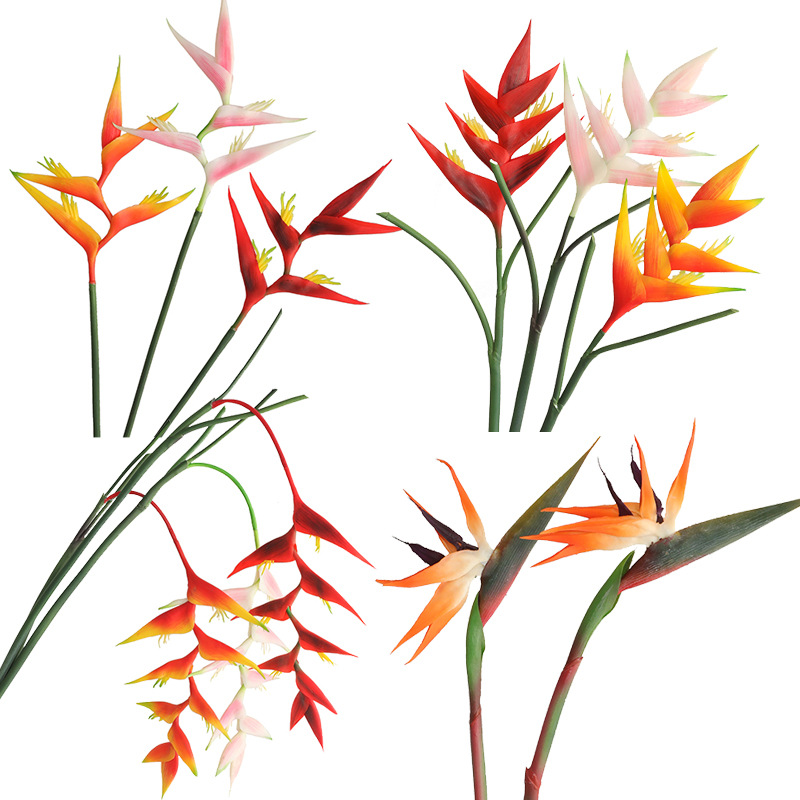 High-quality simulated scorpion tail banana, bird of paradise, New Year's flower, lucky bucket decoration, simulated artificial flower feel, phoenix drooping bird Item Picture