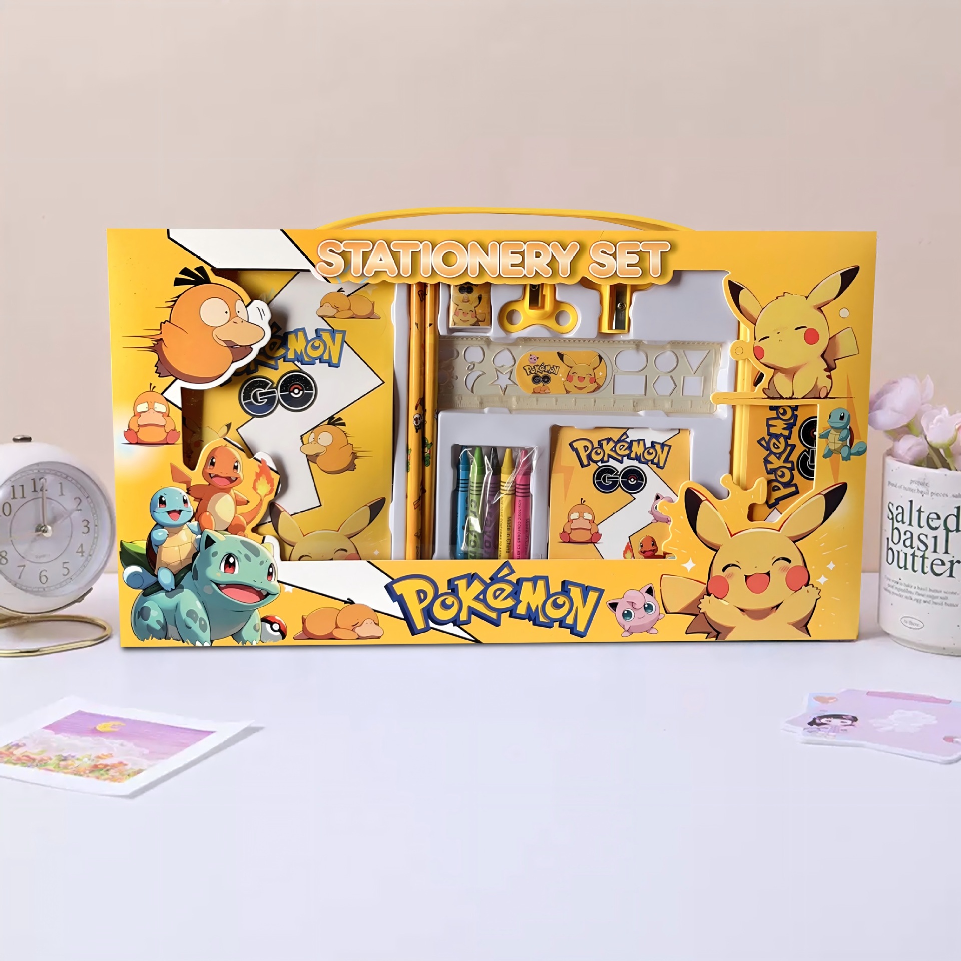 Back-to-school stationery set gift box for primary school students, children's learning supplies hand-held stationery set big gift package Specification image