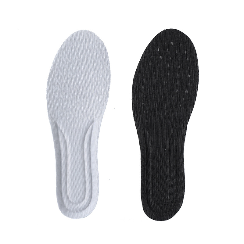pu踩屎感鞋垫男女超软防痛软底舒适高弹减震运动鞋垫吸汗防臭透气白底实物图