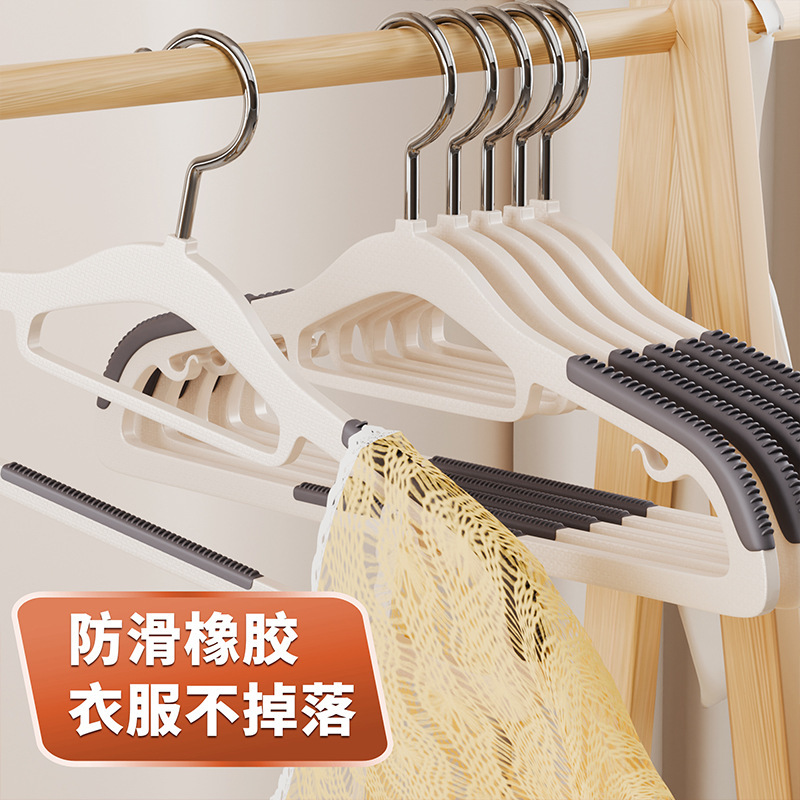 衣架防滑加粗款无痕家用衣挂可旋转多功能宽肩塑料干湿两用衣撑细节图