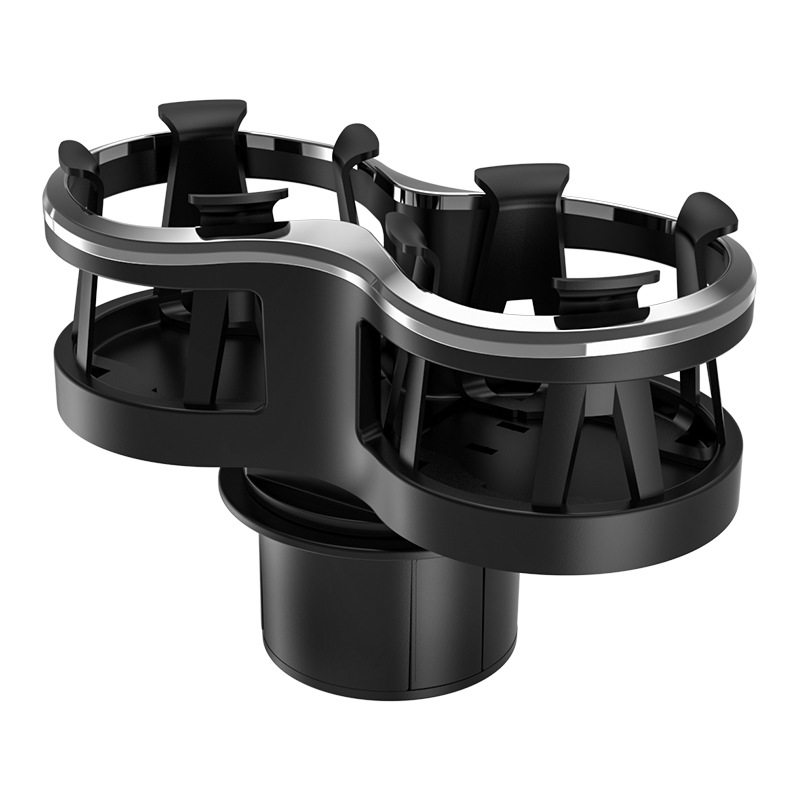 Double-hole water cup holder for vehicles, insulated cup holder for drinking cola, beverage rack, one drag two cup holder, SD-1038 full figure