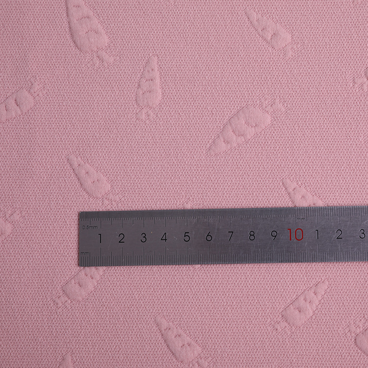 In-stock knitted fabric jacquard fabric for infants and children, elastic air layer, all-polyester knitted baby jacquard fabric Specification image