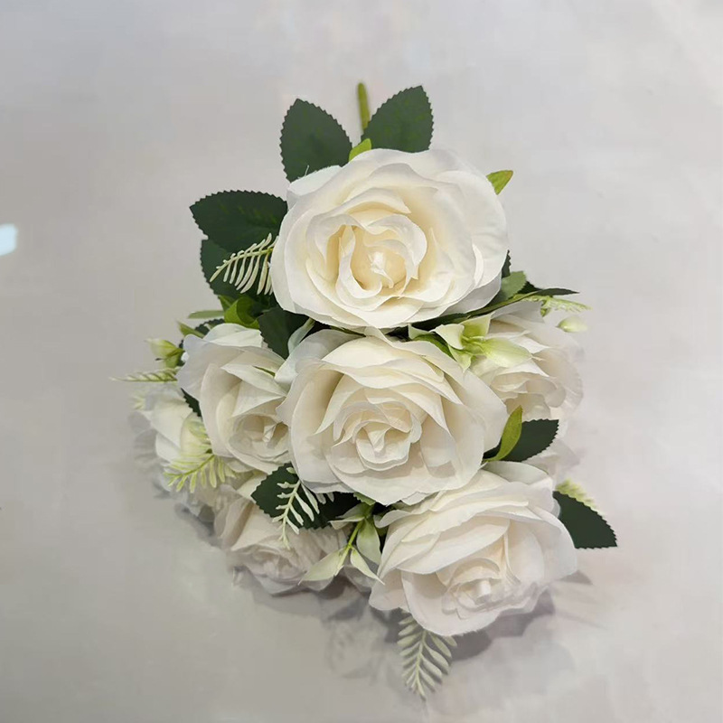 4公分玫瑰花头/玫瑰/花杆/竹木/电镀玫瑰花产品图