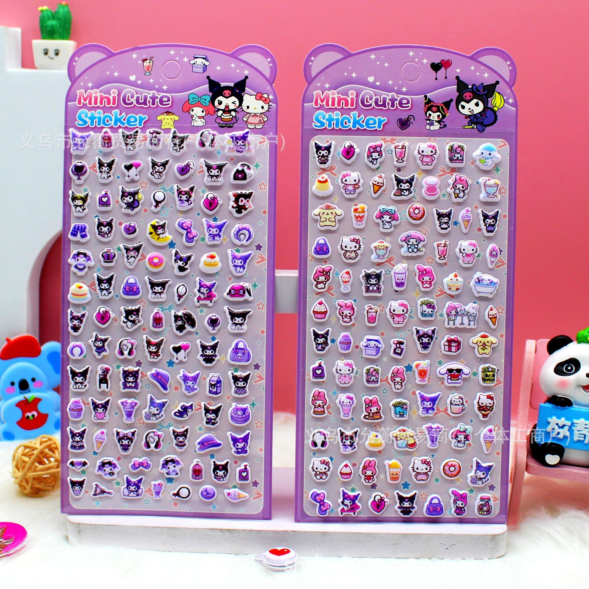 New cartoon cute mini cute foam stickers, three-dimensional children's stickers, educational decoration photo album, mobile phone material stickers, waterproof stickers Application Scenario
