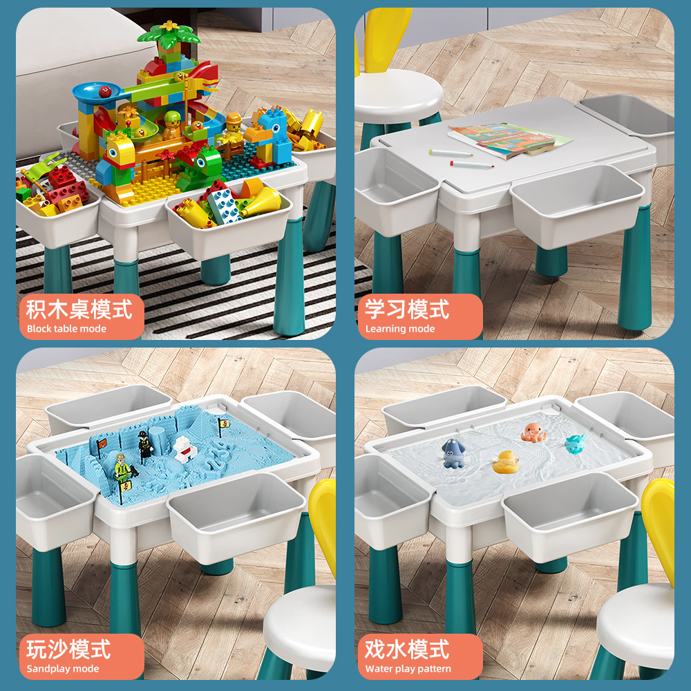 The new type of building block table is a large-particle assembly toy for children, providing intelligence and early education for boys and girls aged 1-3 to 8 Application Scenario