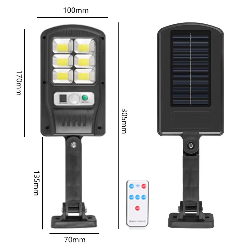 Luz solar del sensor COB con control remoto luz solar impermeable luz de villa luz exterior del patio luz de calle Item Picture