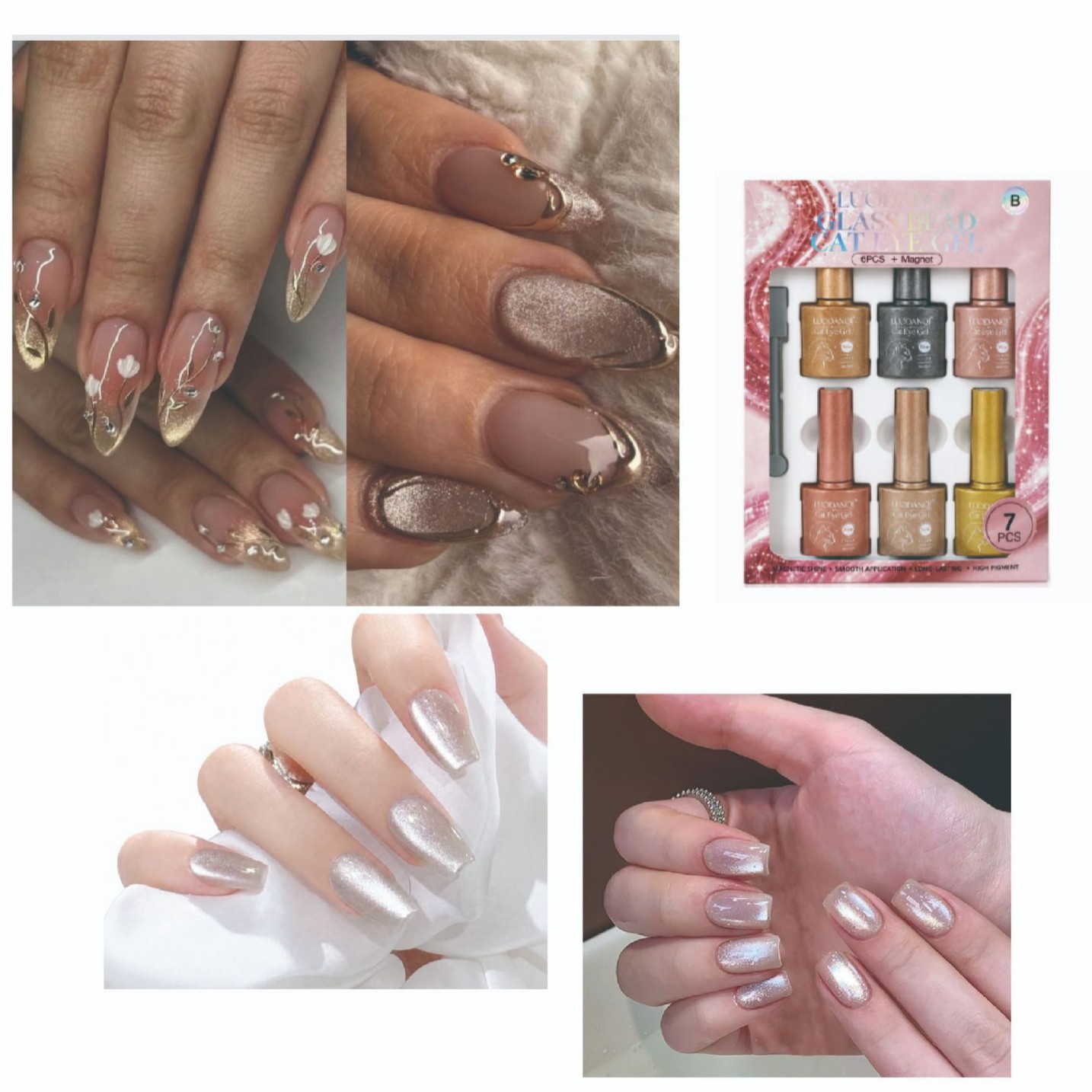 The new dreamy ice transparent cat's eye glue nail art baking lamp is a cross-border bestseller. Factory direct supply for cat's eye nail art details Picture