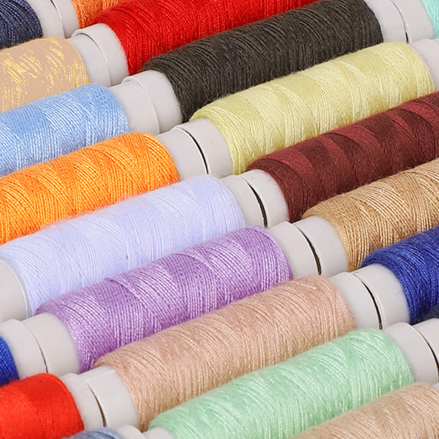 Household needle and thread set box, sewing and mending clothes, colored thread, black and white thread, 39-color hand sewing thread, sewing thread, needle and thread box Specification image