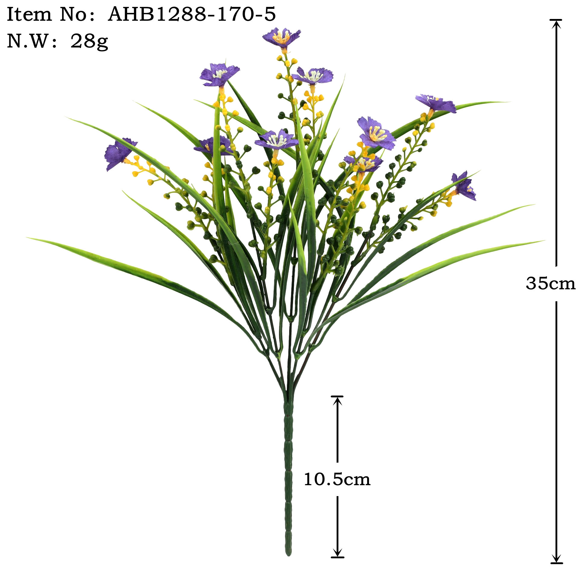 仿真花DIY发饰配件/假花/5朵塑膠花/仿真花/假花批发细节图