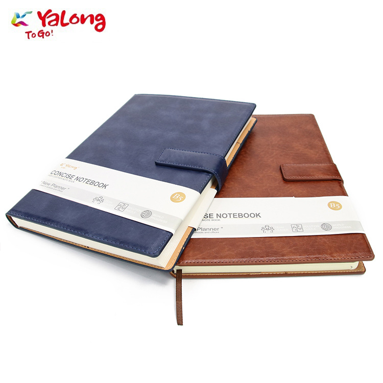 Yalong Cross-border Classic Hardcover Office Supplies B5 Black Leather hardcover high-quality student notebook
