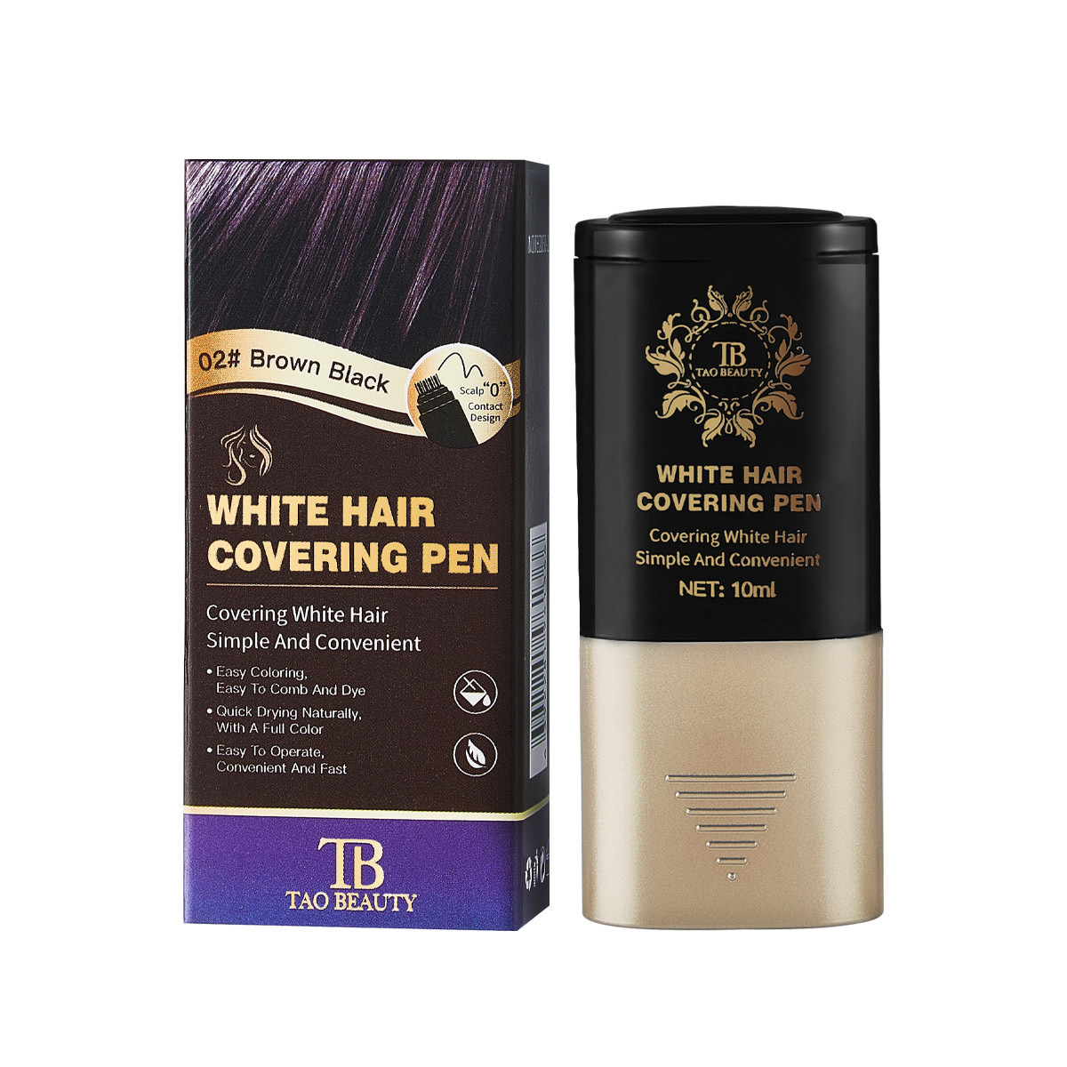 【 Cross-border Exclusive 】TaoBeauty White Hair Covering Pen, one-time color Supplement, Temporary color Supplement Hair Care Stick wholesale Item Picture