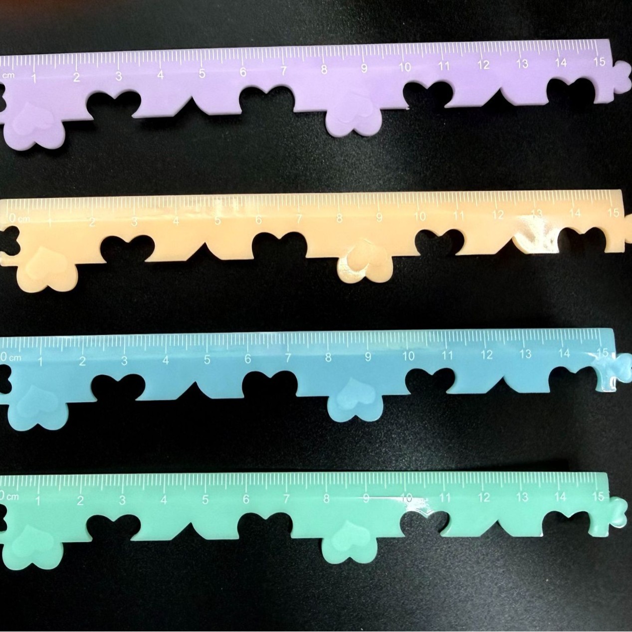 Student drawing 15cm ruler, fun building ruler, 30cm ruler in stock, EMO, LOGO printable, Yingcai stationery details Picture