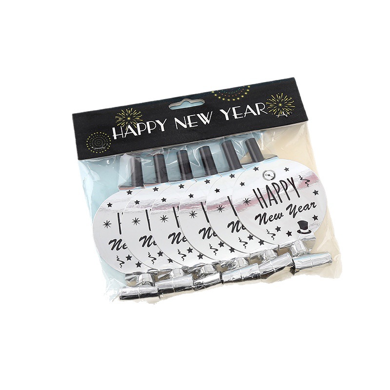 Cross-border foreign trade gold powder UV printing New Year theme party paper blowing dragon decoration Blowing Dragon whistle Blowing Dragon whistle New style Item Picture