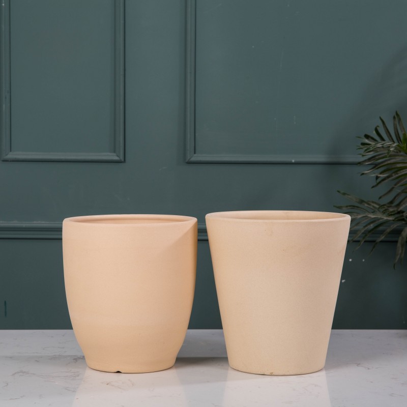 特大号无釉素烧陶瓷花盆透气性好的陶土花盆客厅落地大绿植种现实细节图