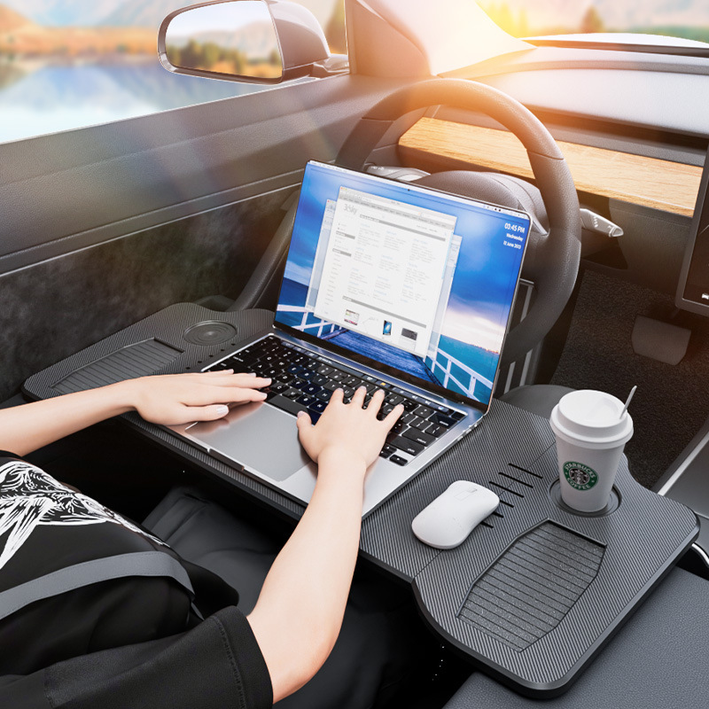 The car small table board is suitable for the front folding dining table, computer desk and dining in the car of Tesla Model3/Y Application Scenario