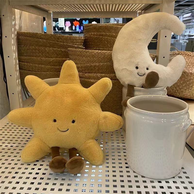 New sun and moon figurines, cute plush toys, adorable bedside sofa cushions, and sleeping pillows are perfect for your girlfriend details Picture