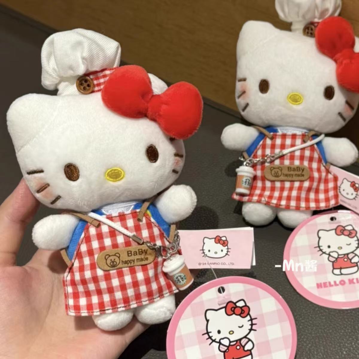 正版hellokitty毛绒玩偶钥匙扣挂饰经典凯蒂猫包包挂件送女友礼物