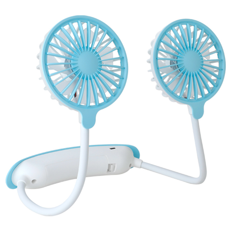 A new generation of neck-hanging fan with USB charging, a small outdoor lazy person's neck-hanging wholesale. It features a silent charging design Item Picture
