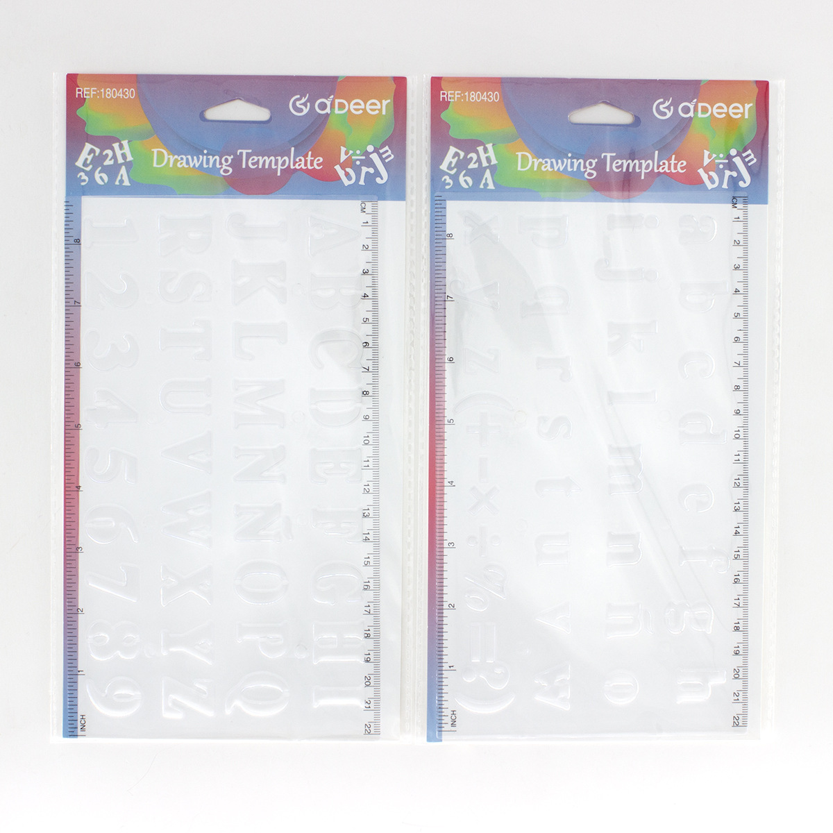 PS transparente plantilla dura inglés español carta enseñanza plantilla se puede imprimir soporte de logotipo personalizado comercio exterior fuente fabricantes