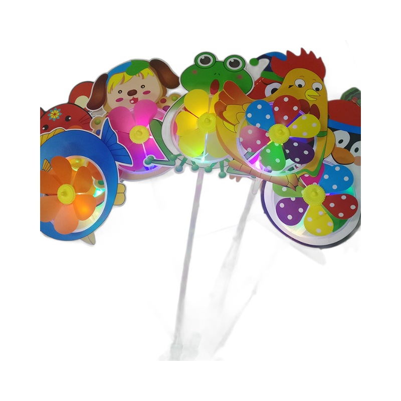 Children's outdoor toys, creative glowing windmills, seven-color flashing cartoon windmills, popular night market street stalls, and small commodities Item Picture