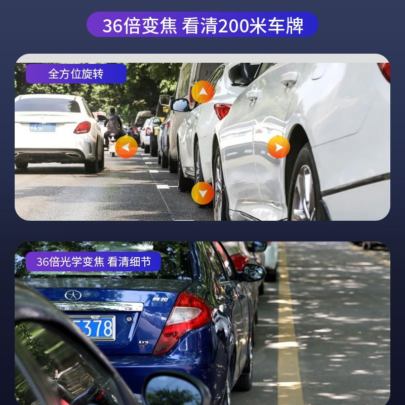 36x optical zoom, all-metal 8-megapixel WIFI remote POE camera, 360-degree rotation without blind spots Application Scenario