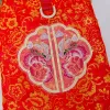 Pet clothing, dog clothes, autumn and winter festive outfits, new pet New Year outfits, Tang suits, 25 peony embroidery Tang suits, cotton-padded jackets Item Picture