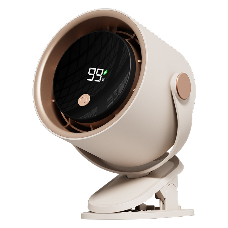 跨境爆款100档新款桌面风扇充电高速台式吊挂扇空气循环家用风扇白底实物图