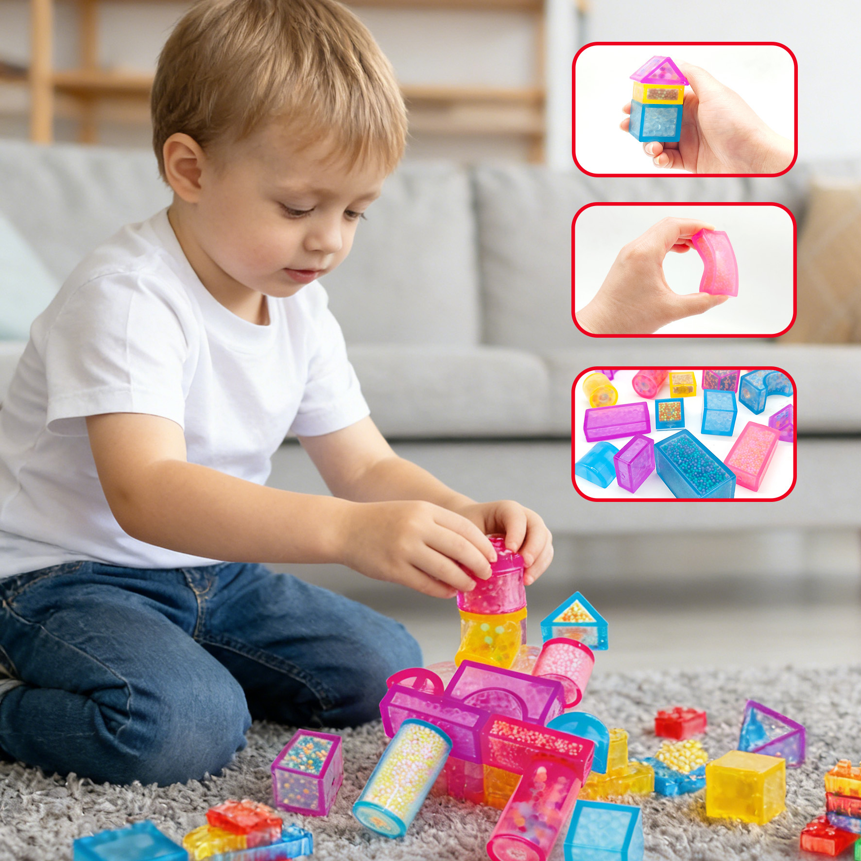 Naughty Gorilla Soft Rubber building Block figurine Gift Set, a stress-relieving toy for students and a birthday gift Specification image